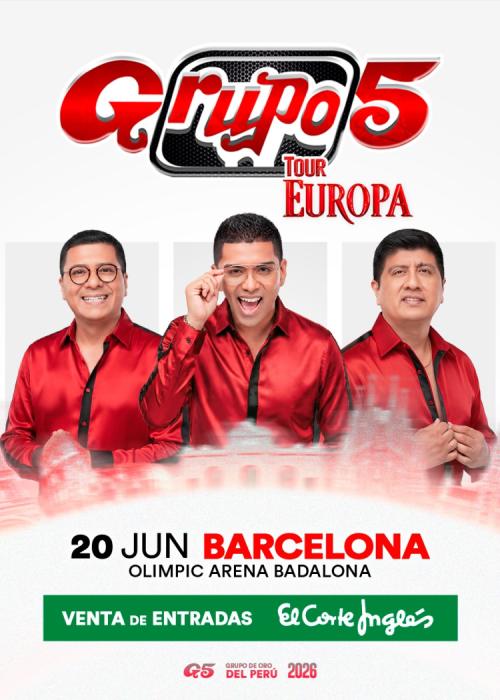 Cartel de Concierto de GRUPO 5 en Barcelona