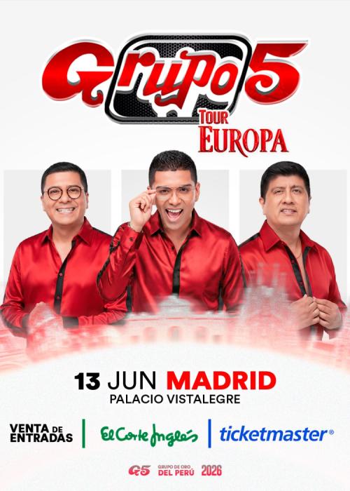 Cartel de Concierto de GRUPO 5 en Madrid