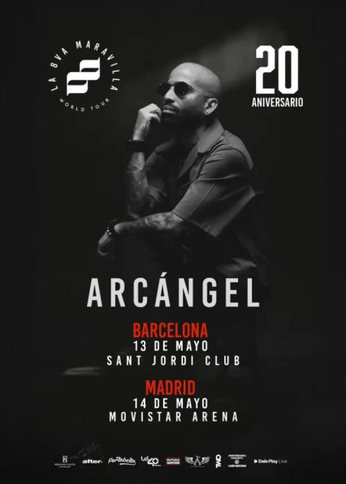 Cartel de Concierto de Arcángel en Barcelona
