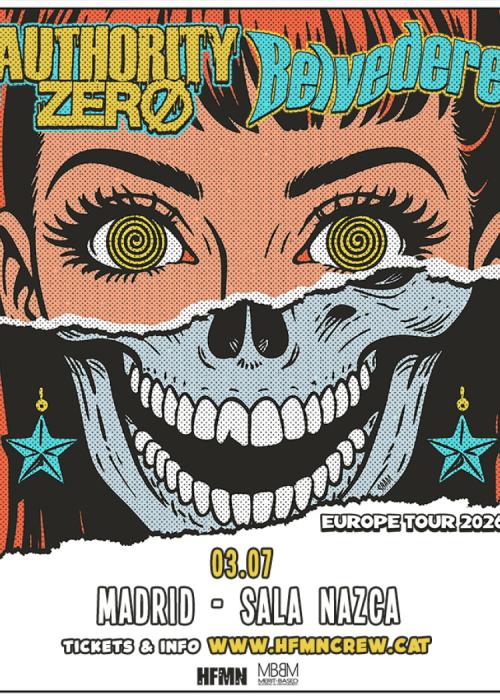 Cartel de Concierto de Authority Zero + Belvedere en Madrid