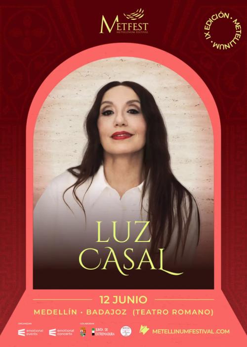 Cartel de Concierto de Luz Casal en Medellín - Badajoz