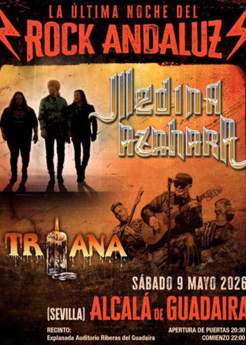 Cartel de Concierto de Medina Azahara + Triana en Alcalá de Guadaira