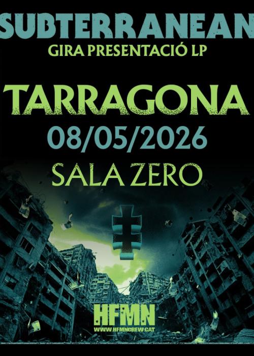 Cartel de Concierto de Subterranean en Tarragona