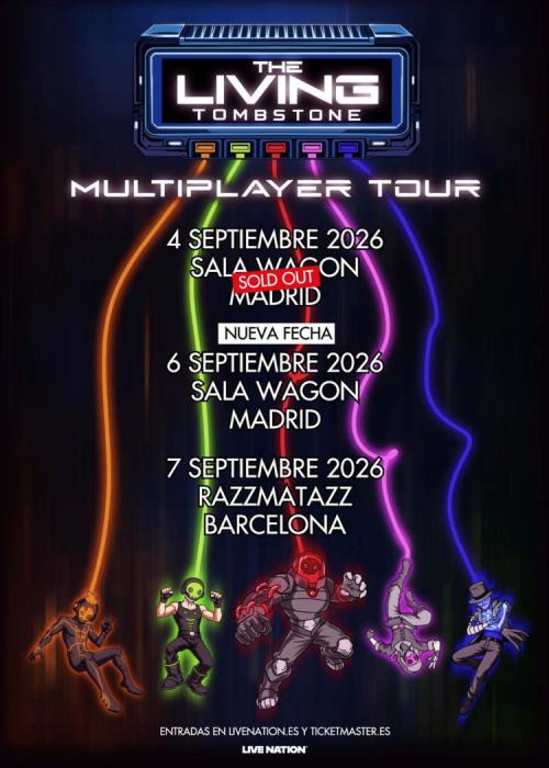 Cartel de Concierto de The Living Tombstone en Barcelona