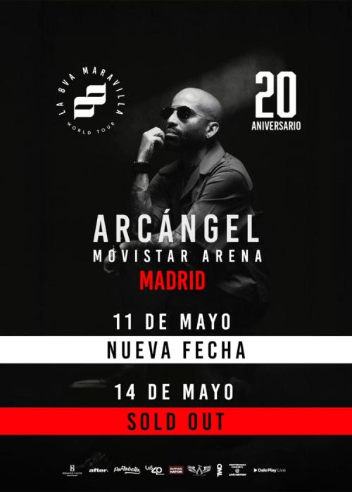 Cartel de Concierto de Arcángel en Madrid (Nueva Fecha)