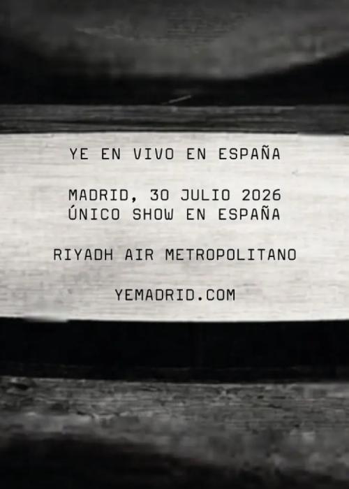 Cartel de Concierto de Ye (Kanye West) en Madrid