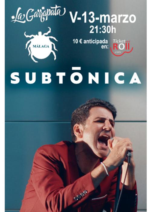 Cartel de Concierto de Subtónica en Málaga
