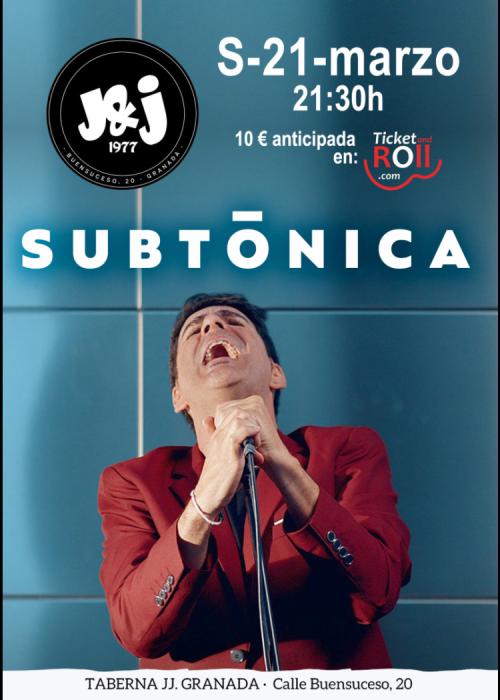 Cartel de Concierto de Subtónica en Granada