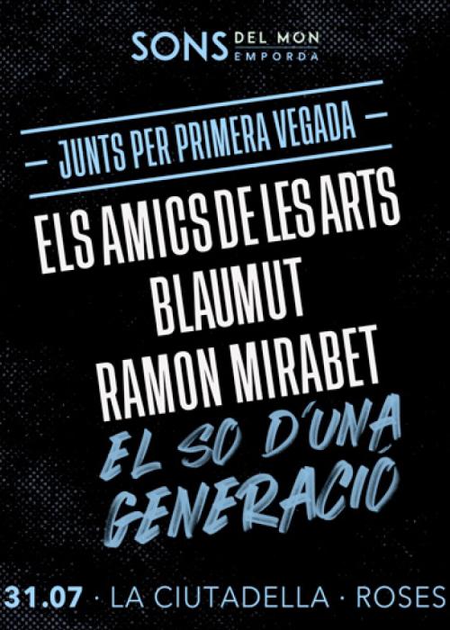Cartel de Concierto de Els Amics de Les Arts en Roses - Girona