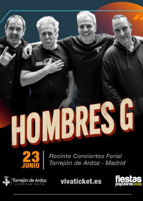 Cartel de Concierto de Hombres G en Torrejón de Ardoz