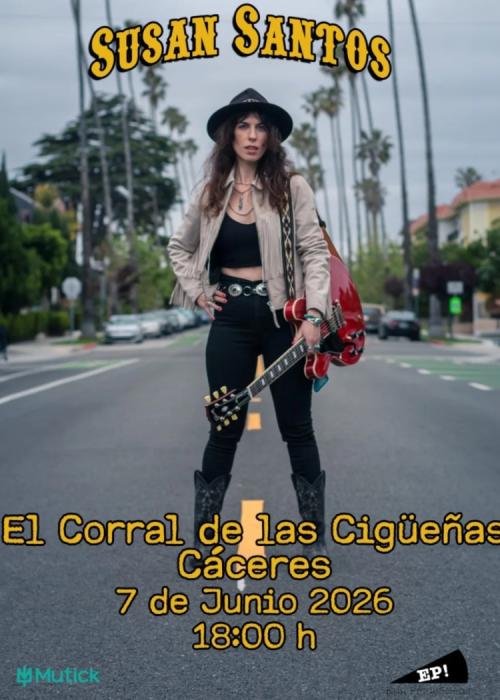 Cartel de Concierto de Susan Santos en Cáceres