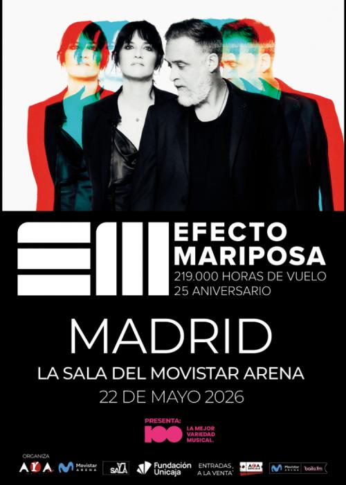 Cartel de Concierto de Efecto Mariposa en Madrid