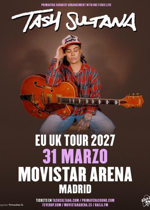 Cartel de Concierto de Tash Sultana en Madrid