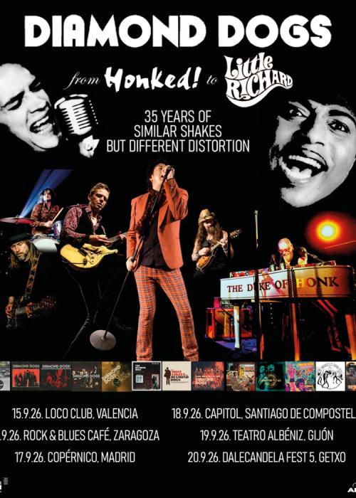 Cartel de Concierto de Diamond Dogs en Zaragoza