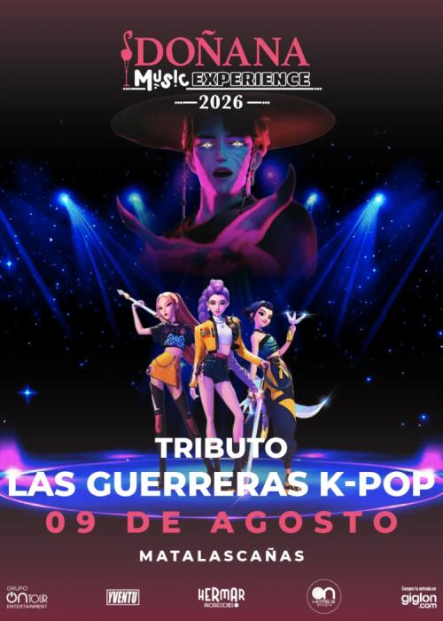 Cartel de Concierto de Las Guerreras K-Pop en Matalascañas