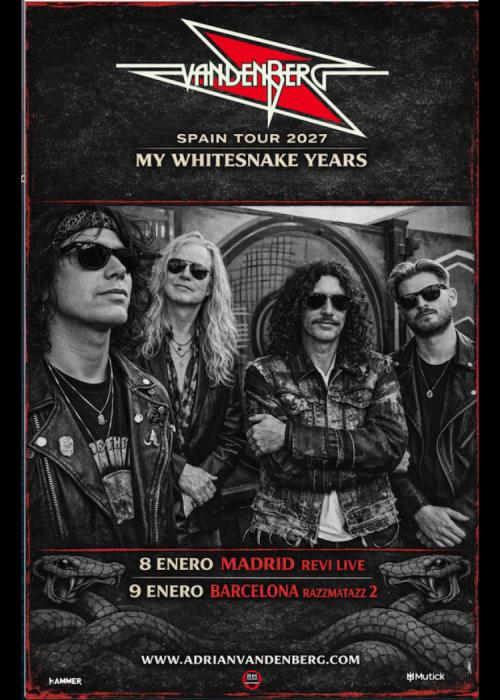 Cartel de Concierto de Adrian Vandenberg en Barcelona