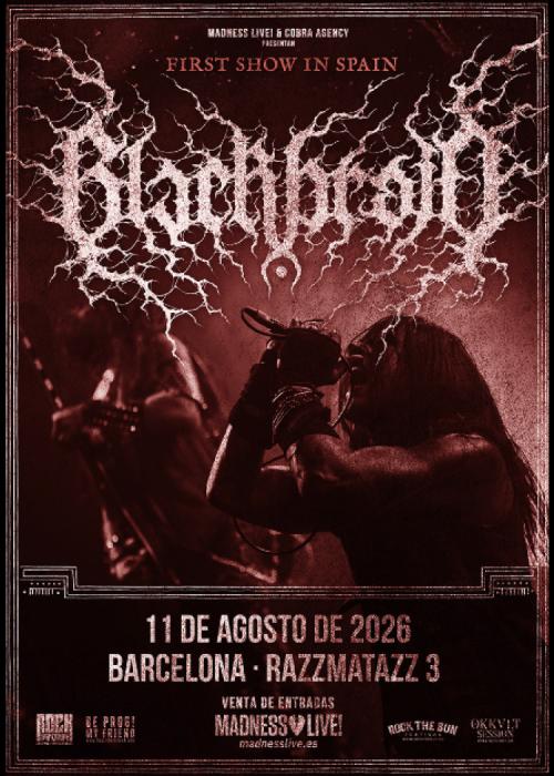 Cartel de Concierto de Blackbraid en Barcelona
