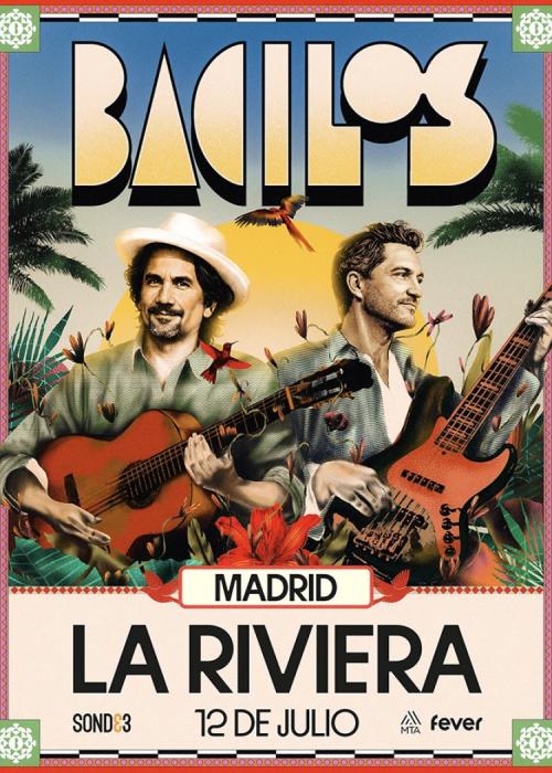 Cartel de Concierto de Bacilos en Madrid