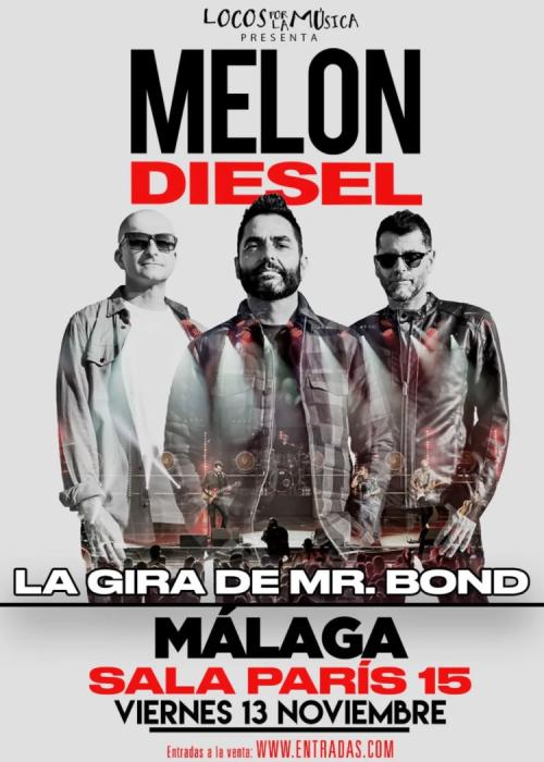 Cartel de Concierto de Melón Diesel en Málaga