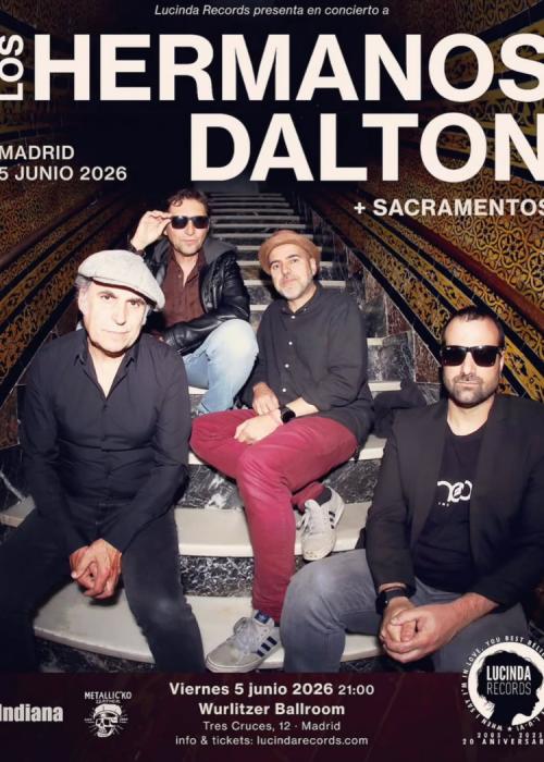 Cartel de Concierto de Los Hermanos Dalton en Madrid