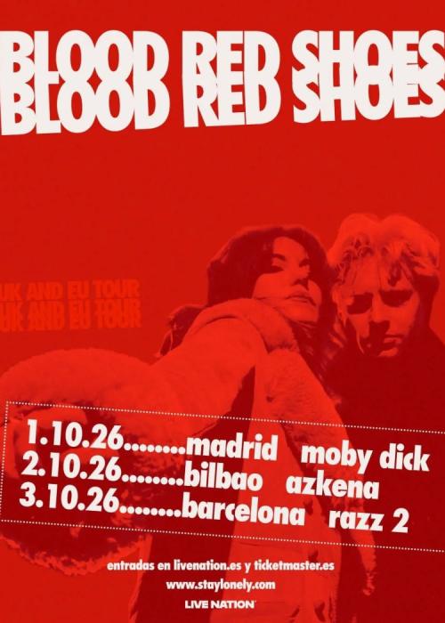 Cartel de Concierto de Blood Red Shoes en Barcelona