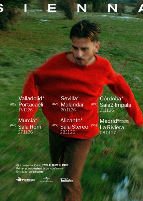 Cartel de Concierto de Sienna en Valladolid