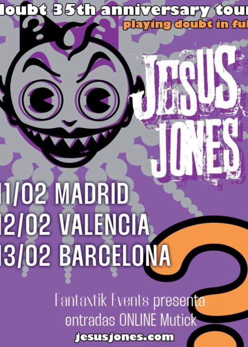 Cartel de Concierto de Jesus Jones en Barcelona