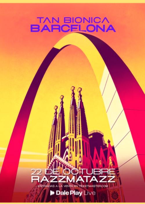 Cartel de Concierto de Tan Biónica en Barcelona