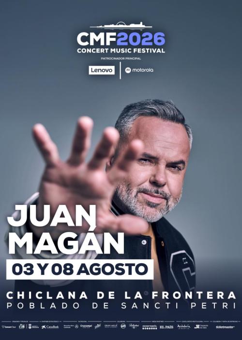 Cartel de Juan Magán en Chiclana de la Frontera (3 de Agosto)