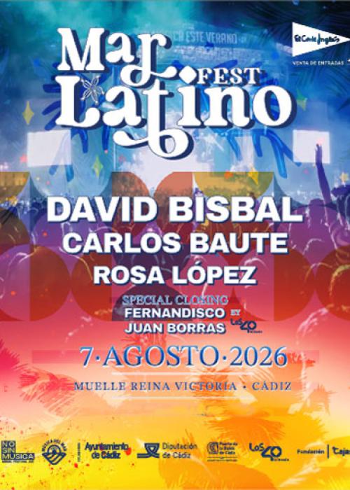 Cartel de David Bisbal + Carlos Baute + Rosa López en Cádiz