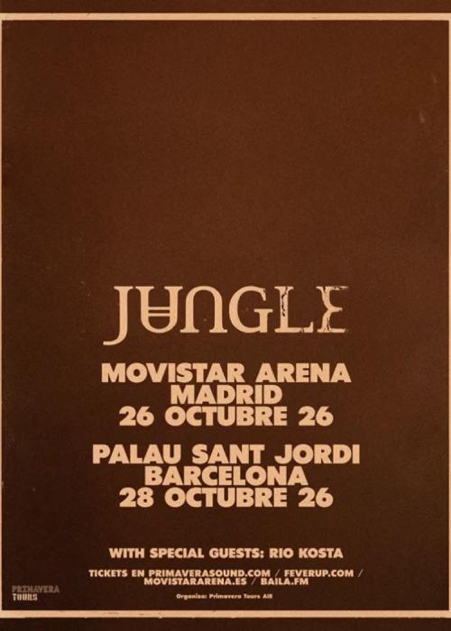 Cartel de Concierto de Jungle en Barcelona