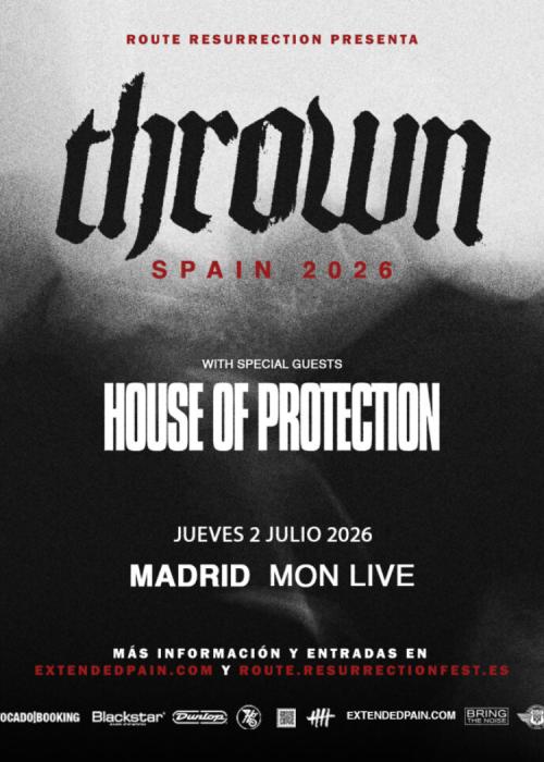 Cartel de Concierto de Thrown en Madrid