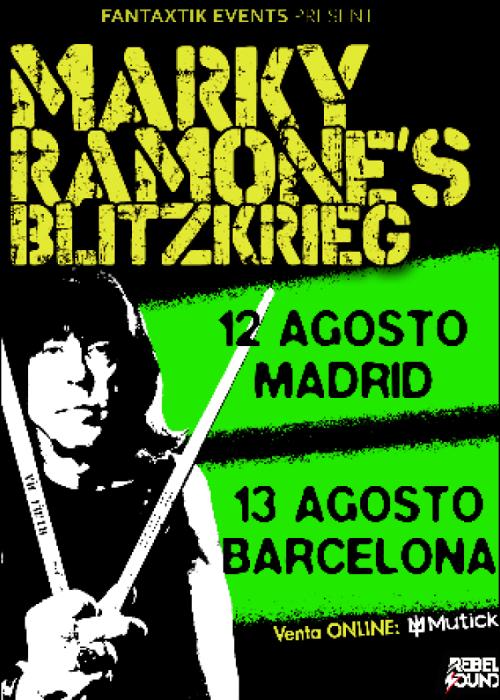 Cartel de Concierto de Marky Ramone en Madrid