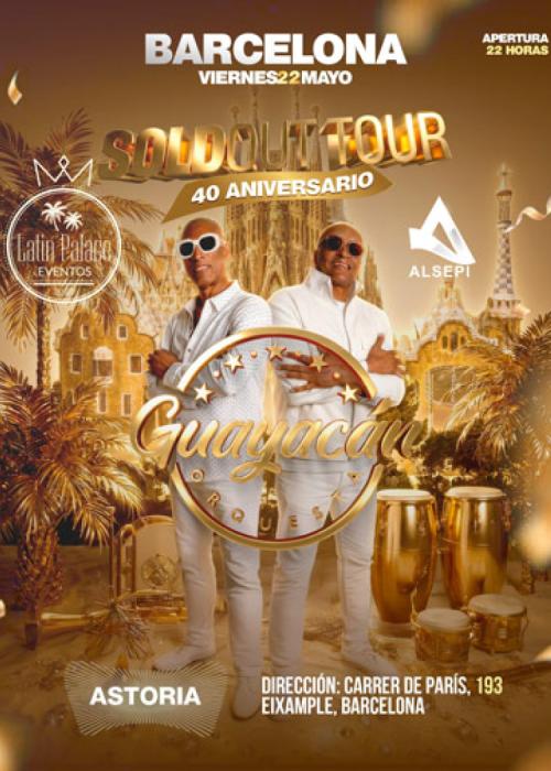 Cartel de Concierto de la Orquesta Guayacán en Barcelona