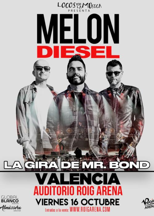 Cartel de Concierto de Melón Diesel en Valencia
