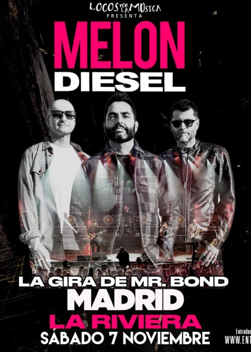 Cartel de Concierto de Melón Diesel en Madrid