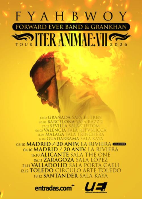 Cartel de Concierto de Fyahbwoy en Zaragoza