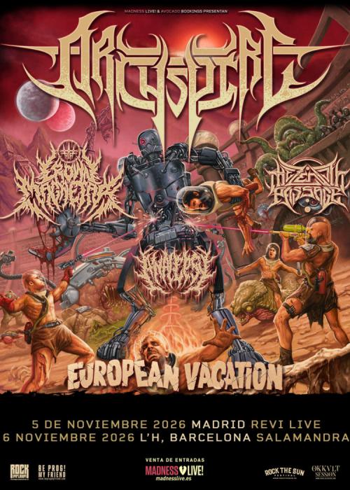 Cartel de Concierto de Archspire + Crown Magnetar en Barcelona