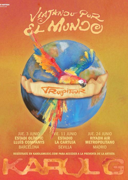 Cartel de Concierto de Karol G en Barcelona