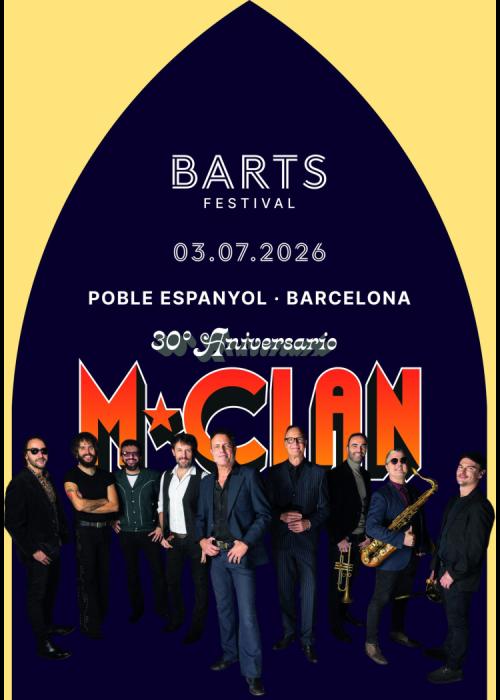 Cartel de Concierto de M Clan en Barcelona