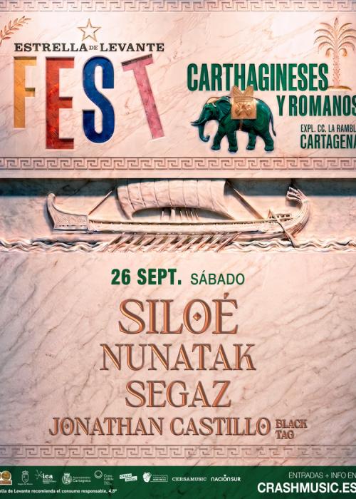 Cartel de Concierto de Siloé + Nunatak en Cartagena