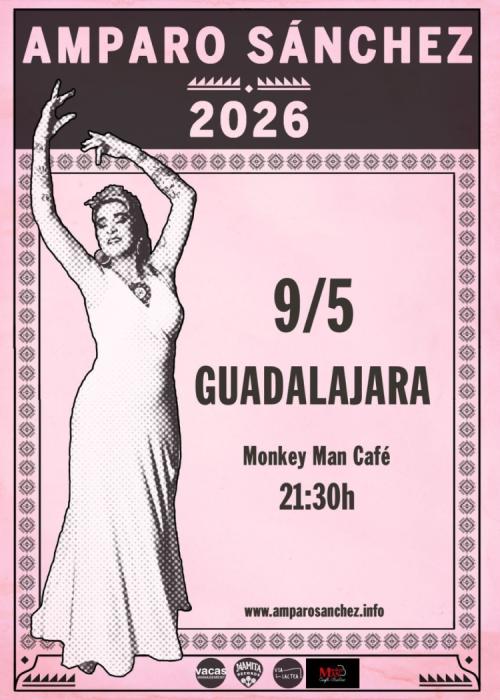 Cartel de Concierto de Amparo Sánchez en Guadalajara