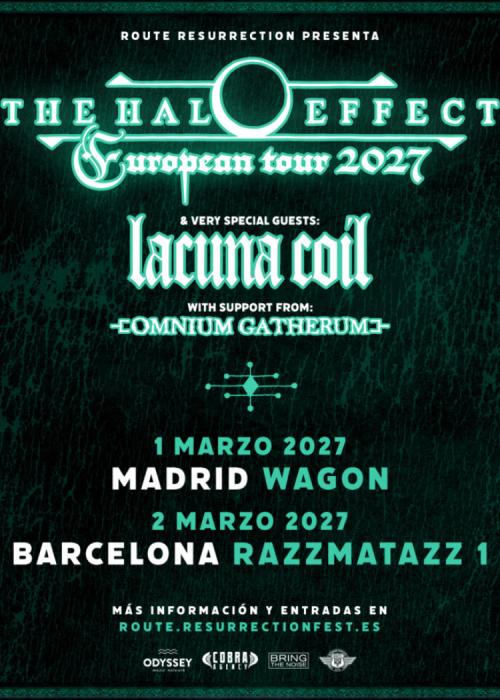 Cartel de Concierto de The Halo Effect + Lacuna Coil en Barcelona