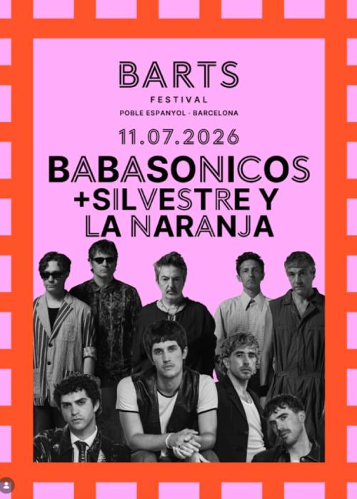 Cartel de Concierto de Babasónicos + Silvestre y La Naranja en Barcelona