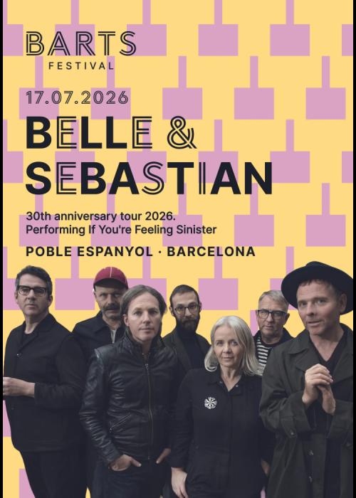 Cartel de Concierto de Belle & Sebastian en Barcelona