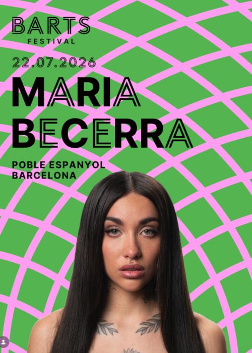 Cartel de Concierto de María Becerra en Barcelona