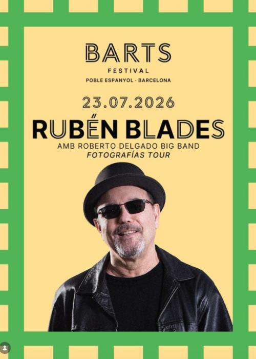 Cartel de Concierto de Rubén Blades en Barcelona