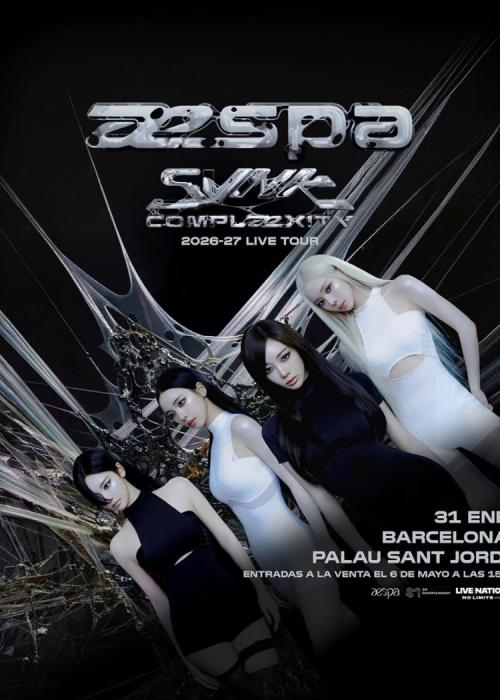 Cartel de Concierto de Aespa en Barcelona