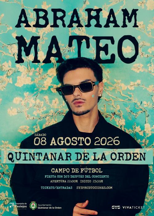 Cartel de Concierto de Abraham Mateo en Quintanar de la Orden - Toledo