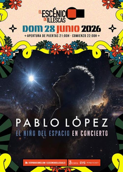 Cartel de Concierto de Pablo López en Illescas - Toledo